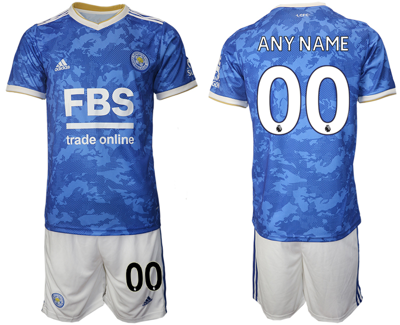 Men 2021-2022 Club Leicester City home blue customized Adidas Soccer Jersey->inter milan jersey->Soccer Club Jersey